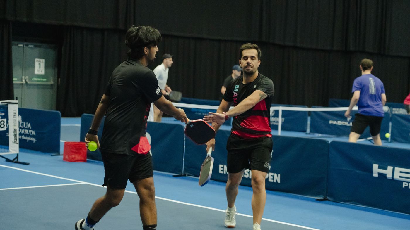 Doubles action at the English Open