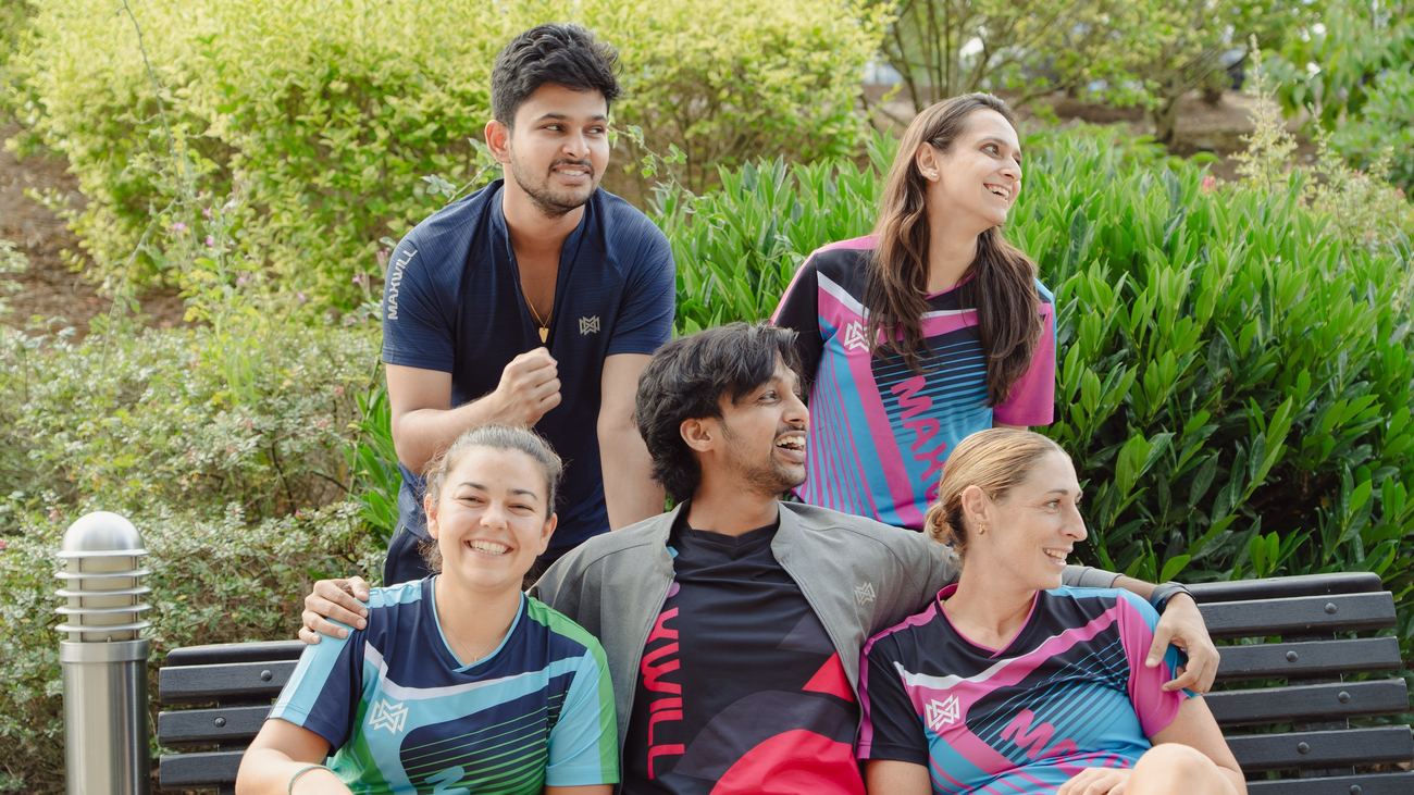 Shrey Surya Mishra with teammates