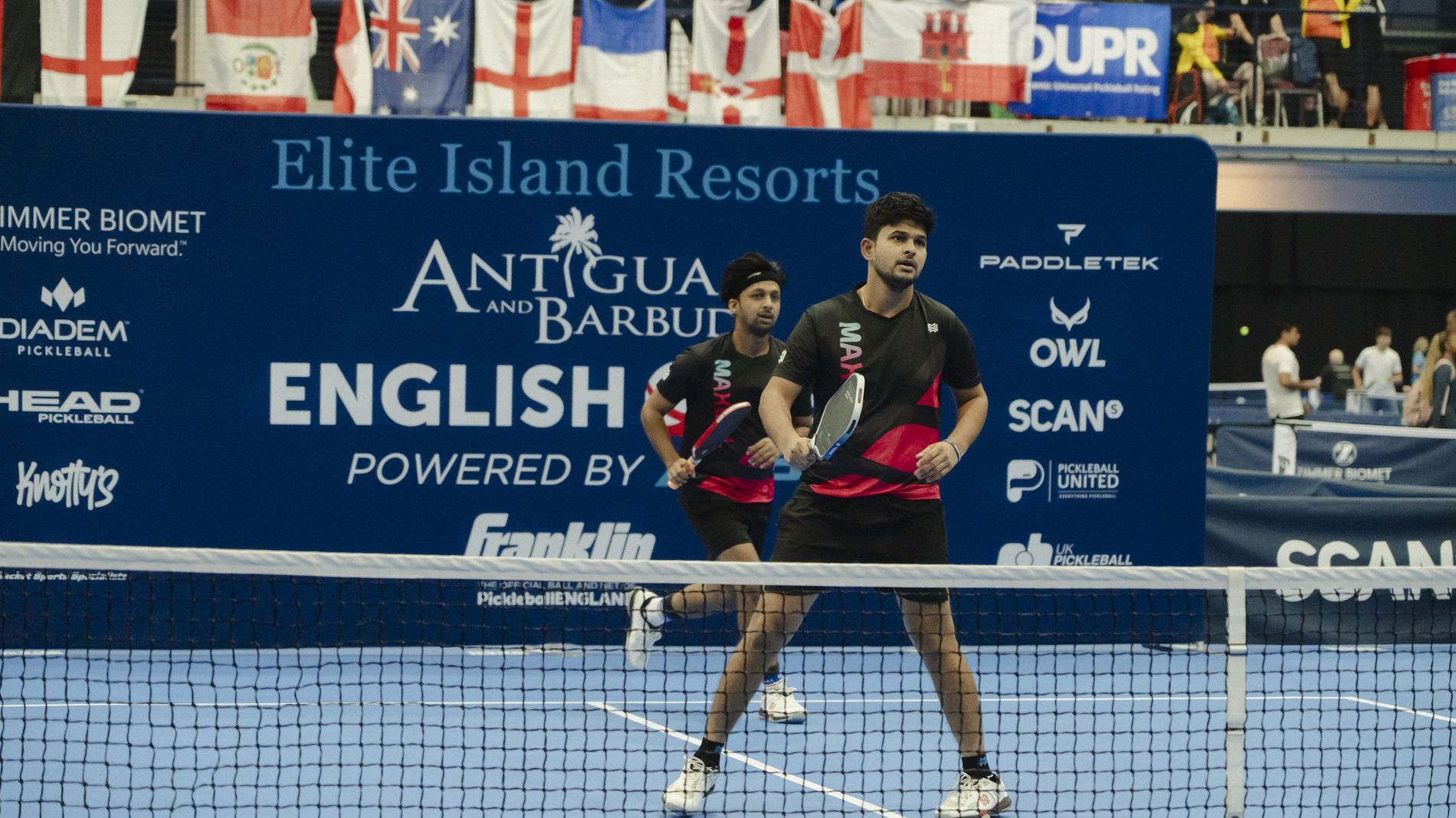 English Open doubles net play