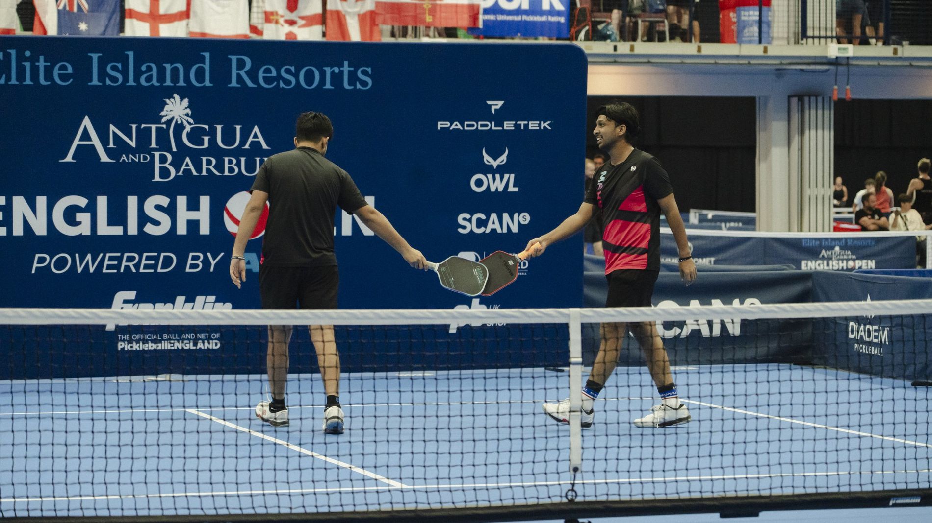 English Open doubles action