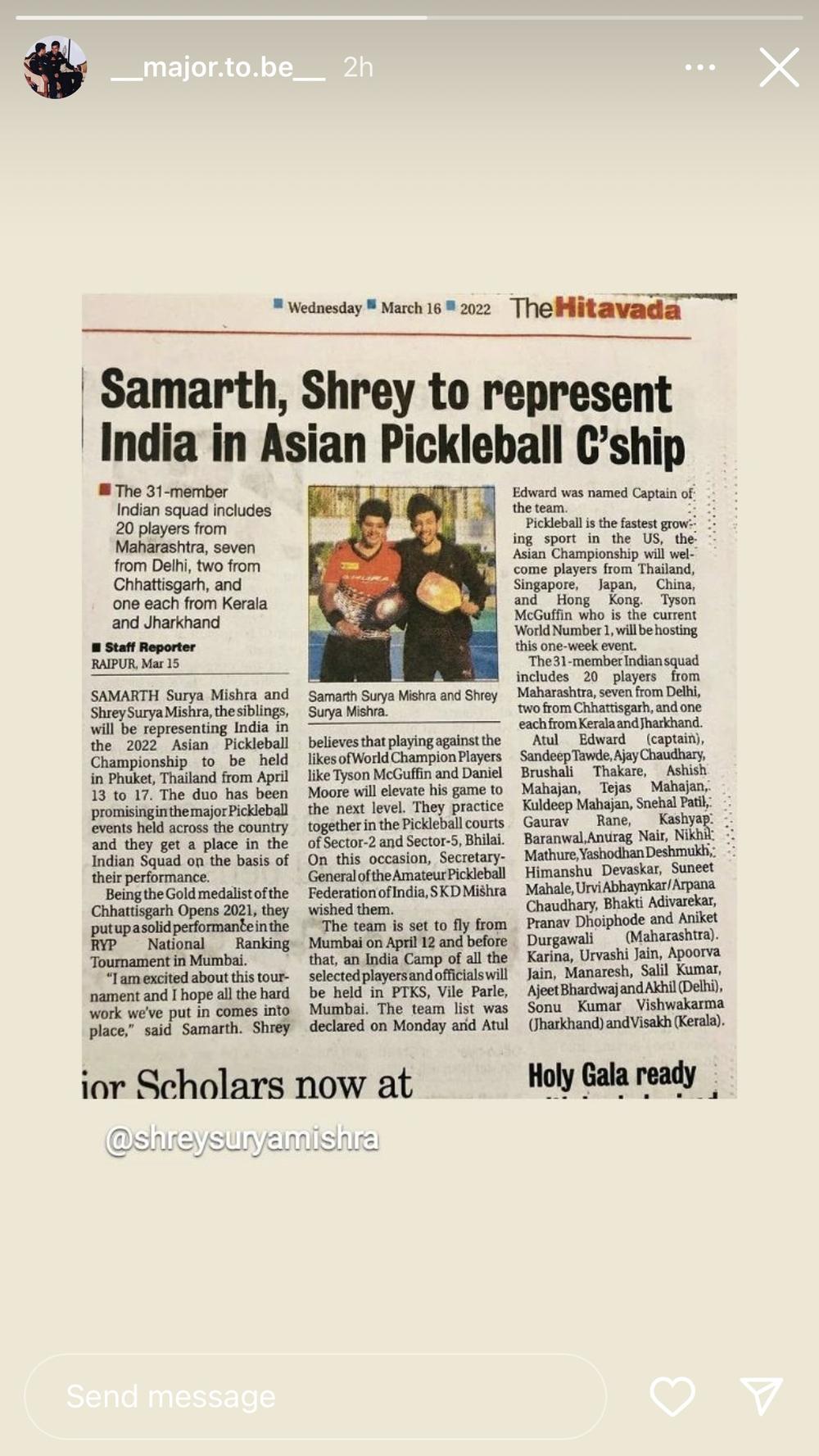 The Hitavada press coverage
